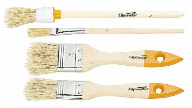 Набор кистей SPARTA 4шт (пл.3/4", 1,5"; кр. №1, №2)