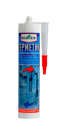 Герметик Еcolux акрил санитарный белый 290мл