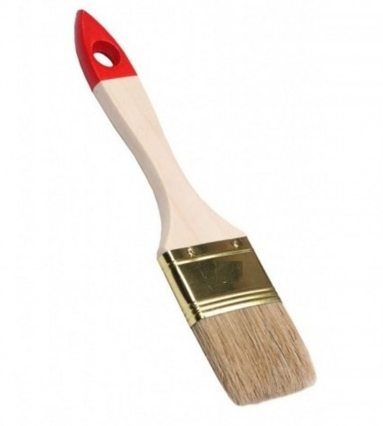 Кисть ToolBerg плоская 3/4" (Лакра) Белый китай
